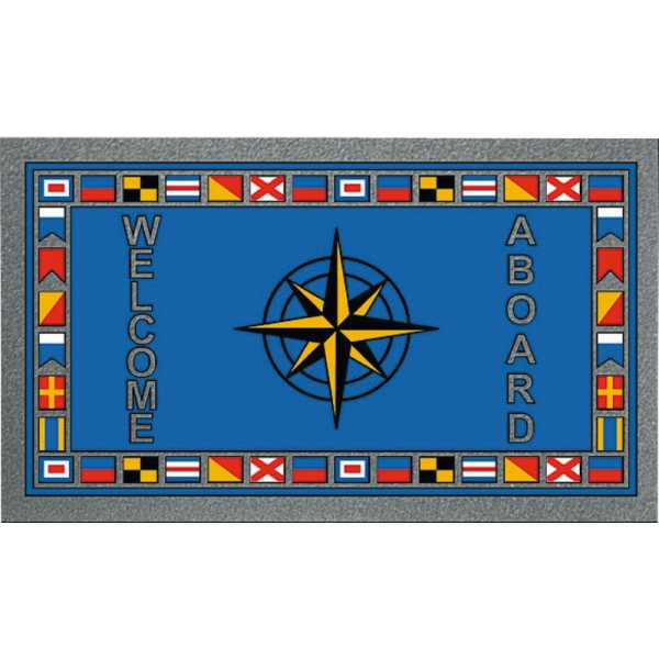 Zerbino antiscivolo Formato 50x80cm Rosa dei venti - N°1 - comptoirnautique.com