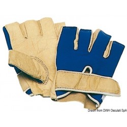 Half-finger leather gloves L