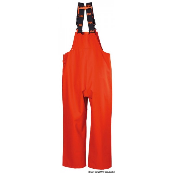 HH Storm Rain dungarees BIB orange/black S - N°2 - comptoirnautique.com