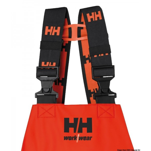 HH Storm Rain dungarees BIB orange/black S - N°5 - comptoirnautique.com