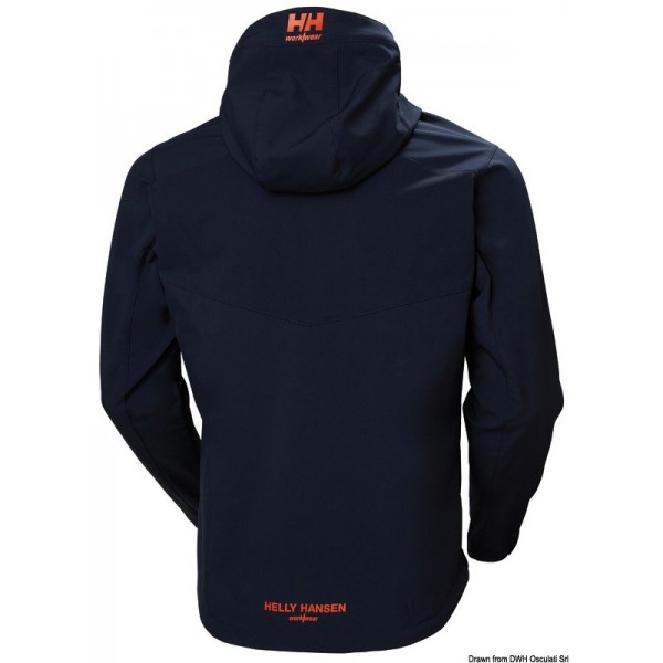 HH Chelsea Evo Giacca Softshell con cappuccio blu navy S - N°2 - comptoirnautique.com