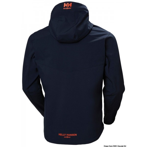 HH Chelsea Evo Hooded Softshell navy blue S jacket - N°2 - comptoirnautique.com