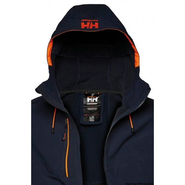 HH Chelsea Evo Giacca Softshell con cappuccio blu navy S - N°4 - comptoirnautique.com