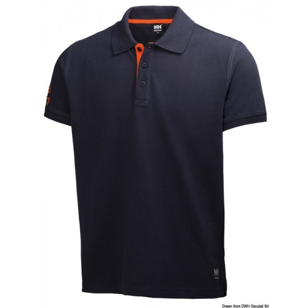 Polo HH Oxford navy bleu XXXL  - N°1 - comptoirnautique.com