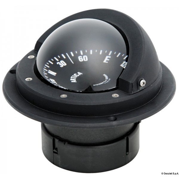 Kompass RIVIERA Vega BA1 mit schwarzer Rose - N°1 - comptoirnautique.com 