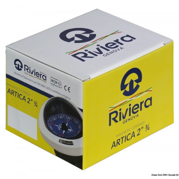 RIVIERA Bussola Vega BA3 con rosone nero - N°3 - comptoirnautique.com