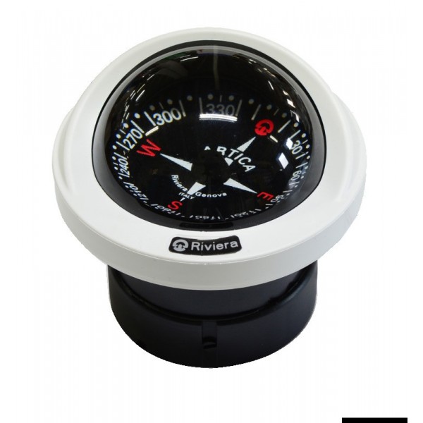 Bussola RIVIERA Artica Slim 2"3/4 bianco, rosa nero - N°1 - comptoirnautique.com