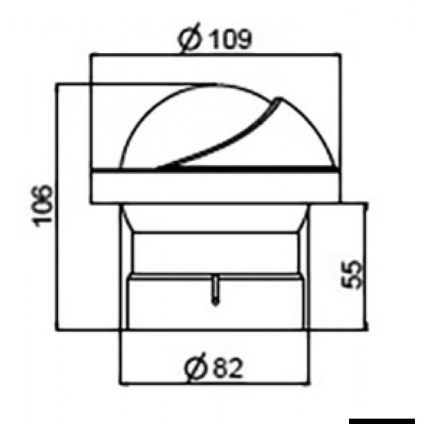 Bussola RIVIERA Artica Slim 2"3/4 a filo bianco, rosa nero - N°2 - comptoirnautique.com