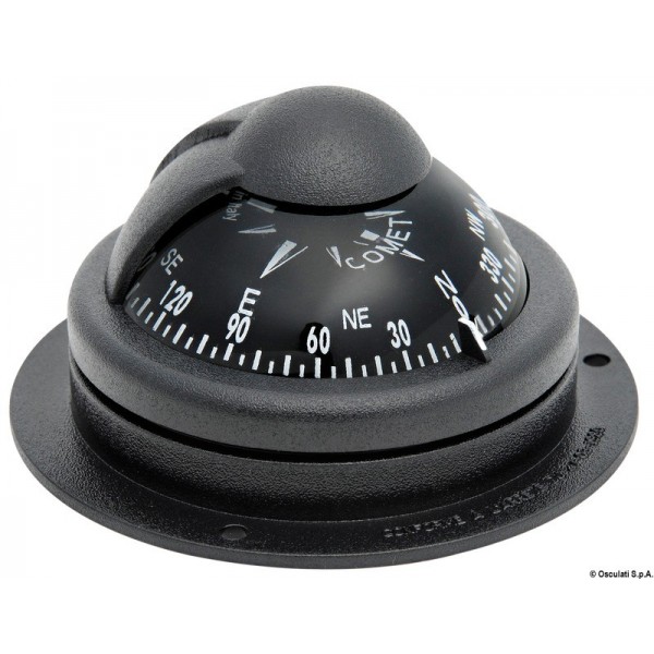 Bussola RIVIERA Comet 1" nero per montaggio a superficie - N°1 - comptoirnautique.com