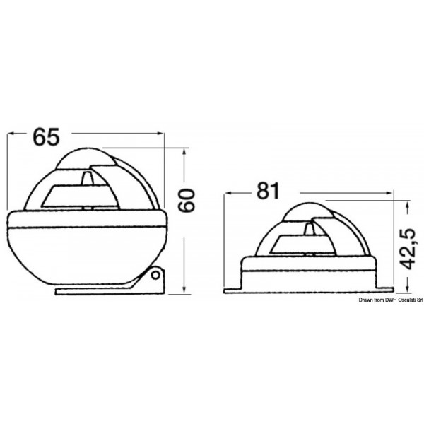 RIVIERA Comet 2" grey compass with bracket - N°2 - comptoirnautique.com