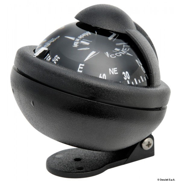 RIVIERA Comet 2" bussola nera con supporto - N°3 - comptoirnautique.com