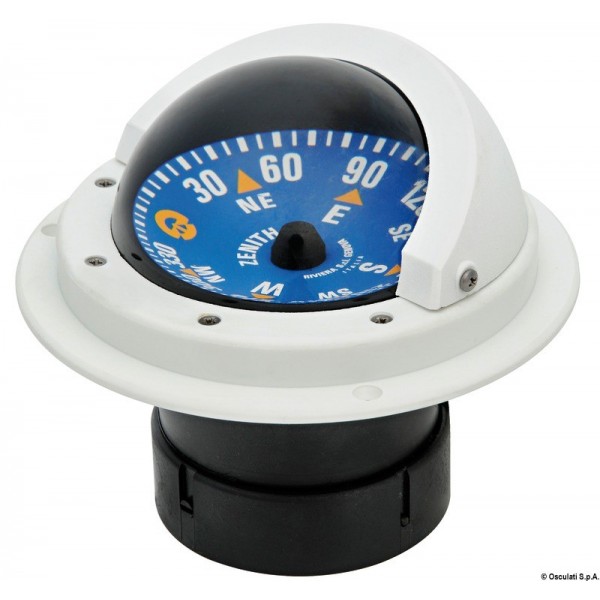 3"-Kompass RIVIERA BZ1/AVB rosa blau/weißes Gehäuse - N°1 - comptoirnautique.com 