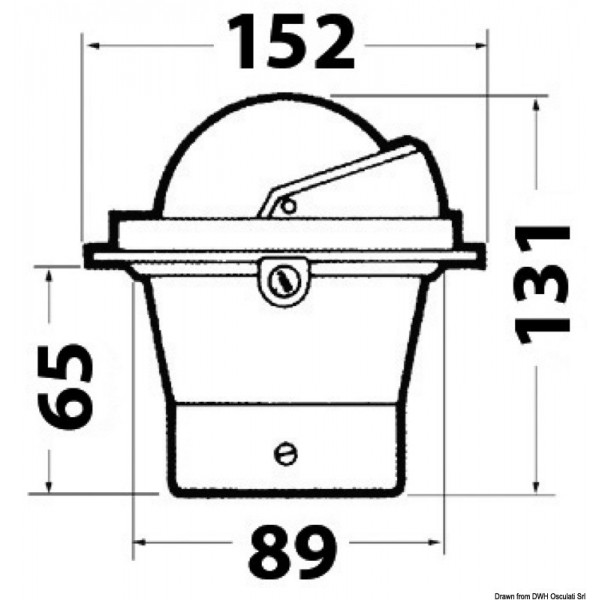 3-Zoll-Kompass RIVIERA mit blau-rosa Kuppel/grauem Gehäuse - N°3 - comptoirnautique.com 