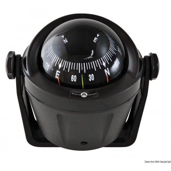 IDRA compact compass black rose front. with caliper - N°1 - comptoirnautique.com