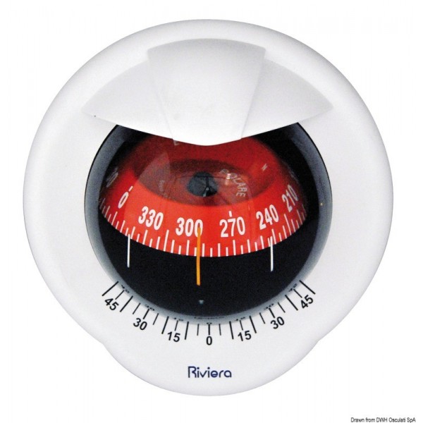 Bussola 3 "RIVIERA Pegasus cassa rosa bianca/rossa - N°1 - comptoirnautique.com