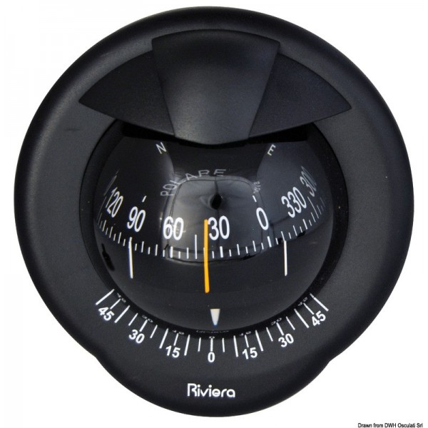 3" compass RIVIERA Polare BP1 black/black - N°1 - comptoirnautique.com