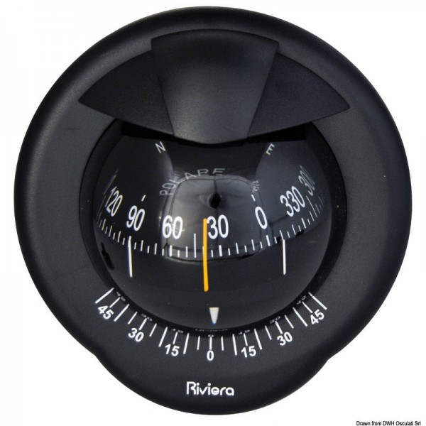 Kompass 4" RIVIERA Polare BP1 schwarz/schwarz - N°1 - comptoirnautique.com 