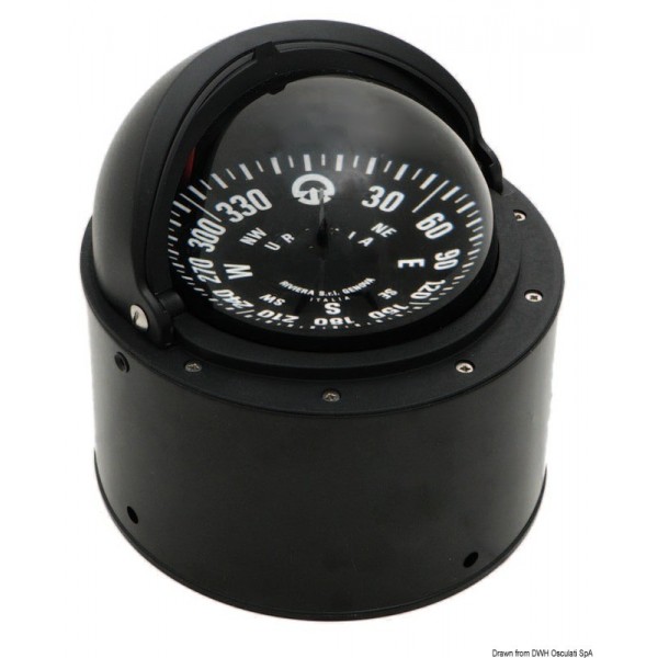 4" Compass RIVIERA AV black rose/black case - N°1 - comptoirnautique.com