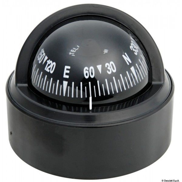 Bussola RIVIERA BS1 2"1/2 rosa nero/cassa nera - N°1 - comptoirnautique.com