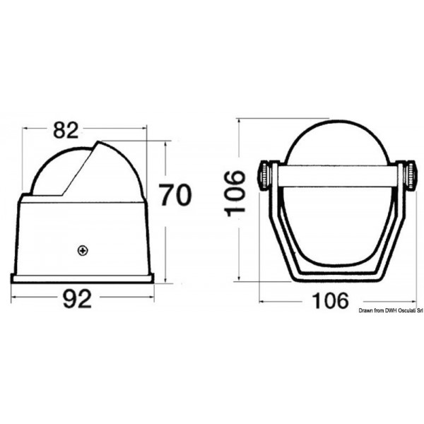 Kompass RIVIERA BS1 2"1/2 Rose blau/Gehäuse grau - N°2 - comptoirnautique.com