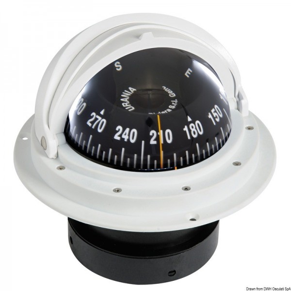 Compass 4" RIVIERA dôme de protection blanc/noir rose frontale - N°1 - comptoirnautique.com 