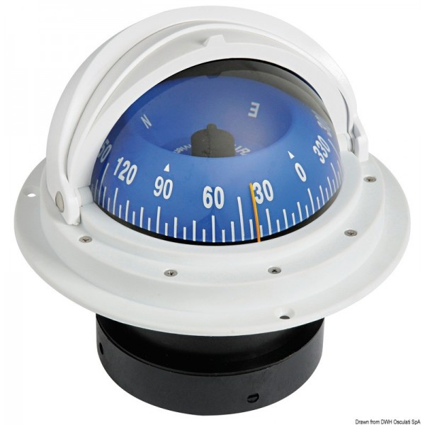 Compass 4" RIVIERA dôme de protection blanc/bleu rose frontale - N°1 - comptoirnautique.com 