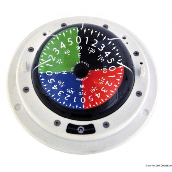 Bussola tattica da regata RIVIERA 3" bianca - N°1 - comptoirnautique.com