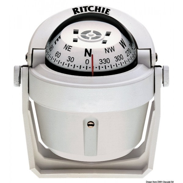 Pinza a compasso RITCHIE Explorer 2"3/4 bianco/bianco - N°1 - comptoirnautique.com
