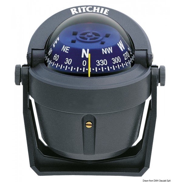 Brújula de pinza RITCHIE Explorer 2"3/4 gris/azul - N°1 - comptoirnautique.com 