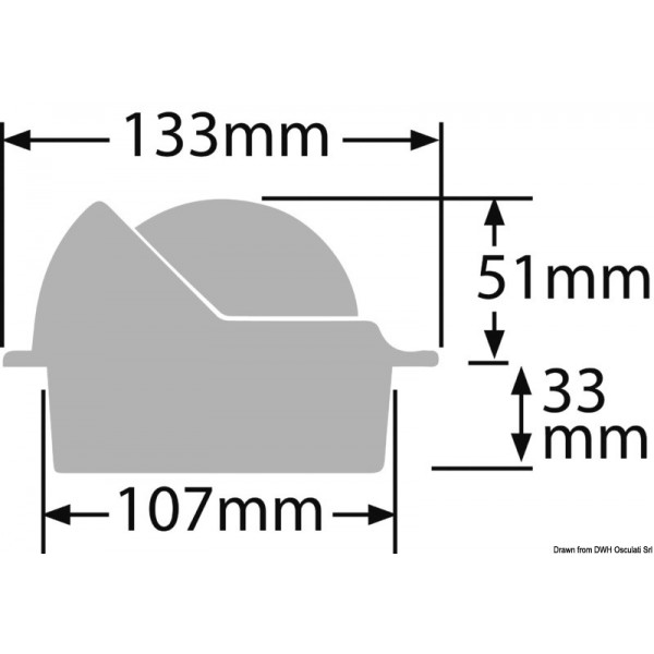 RITCHIE Voyager 3" flush-mount compass white/white - N°2 - comptoirnautique.com 