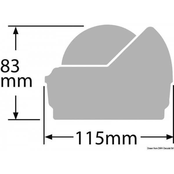 Brújula externa RITCHIE Voyager 3" blanco/blanco - N°2 - comptoirnautique.com 