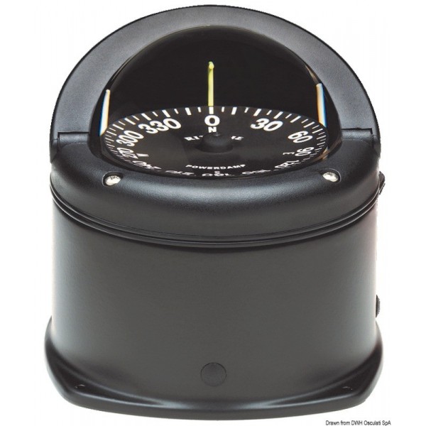 RITCHIE Helmsman 3"3/4 bussola da pozzetto nero/nero - N°1 - comptoirnautique.com