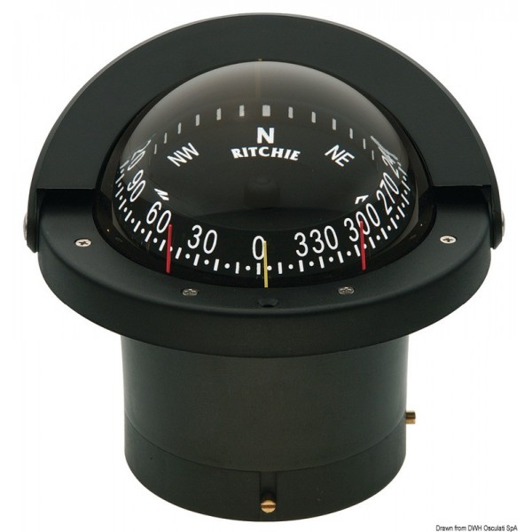 Bussola lect.comb. RITCHIE Navigator4"1/2 nero/nero  - N°1 - comptoirnautique.com