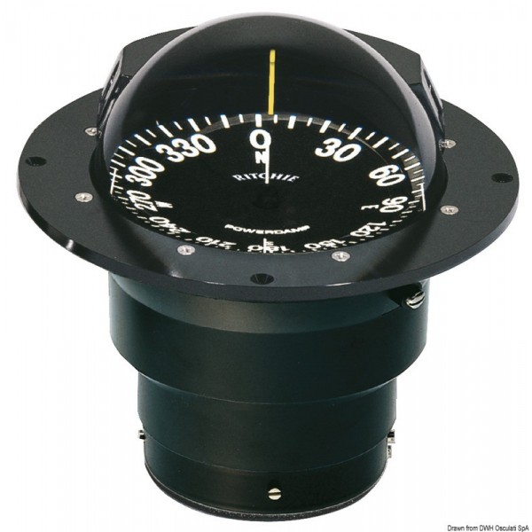 Built-in compass RITCHIE Globemaster 5" black/black - N°1 - comptoirnautique.com