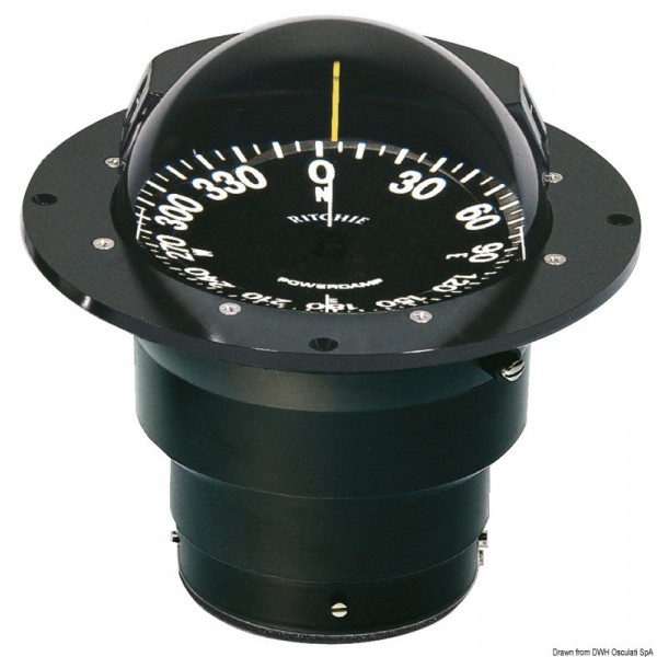 Bussola incorporata RITCHIE Globemaster 5" nero/nero - N°1 - comptoirnautique.com
