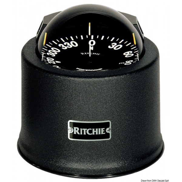 Bussola da pozzetto RITCHIE Globemaster 5" nero/nero - N°1 - comptoirnautique.com