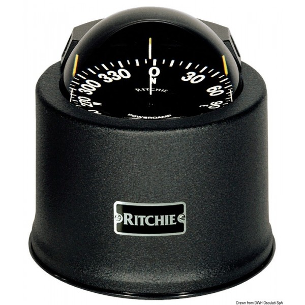 RITCHIE Globemaster 5" cockpit compass black/black - N°1 - comptoirnautique.com 