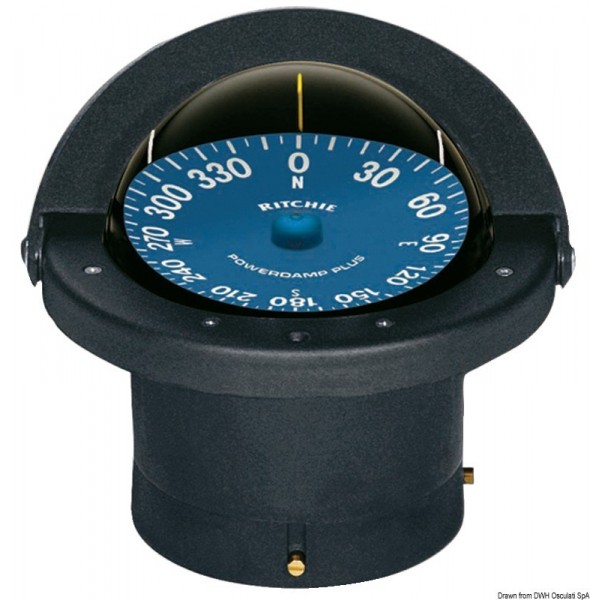 Compas RITCHIE Supersport 4"1/2 noir/bleu  - N°1 - comptoirnautique.com 