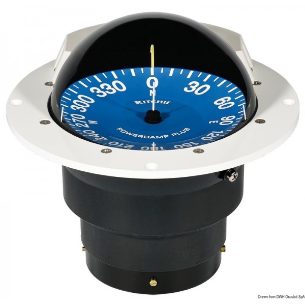 Bussola RITCHIE Supersport 5" bianco/blu - N°1 - comptoirnautique.com