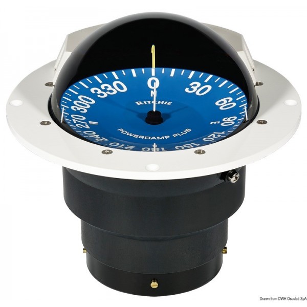 Bússola RITCHIE Supersport 5" branca/azul - N°1 - comptoirnautique.com 