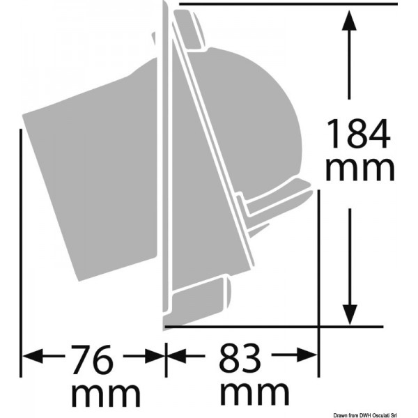 Bussola RITCHIE Venturi Sail 3"3/4 nero/rosso - N°2 - comptoirnautique.com