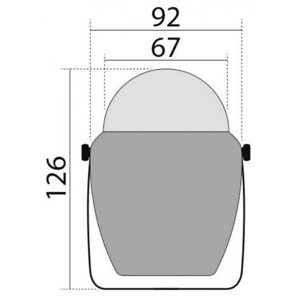 Bússola localizadora de 2"5/8 com pinça preta/preta - N°2 - comptoirnautique.com 