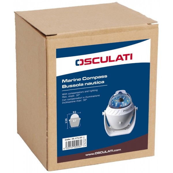 Bussola Finder 2"5/8 con calibro nero/nero - N°3 - comptoirnautique.com