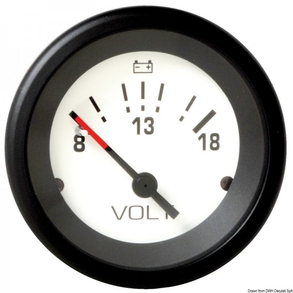 Voltmètre 8-18 V Teleflex  - N°1 - comptoirnautique.com