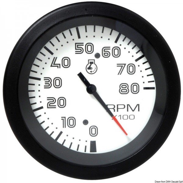 Compte-tours Teleflex 8000 rpm  - N°1 - comptoirnautique.com