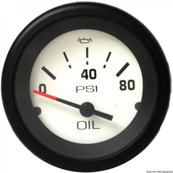 Indic. pression huile 0-80 psi  - N°1 - comptoirnautique.com