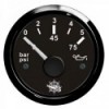 Oil pressure gauge 0/5 bar black/black - N°1 - comptoirnautique.com