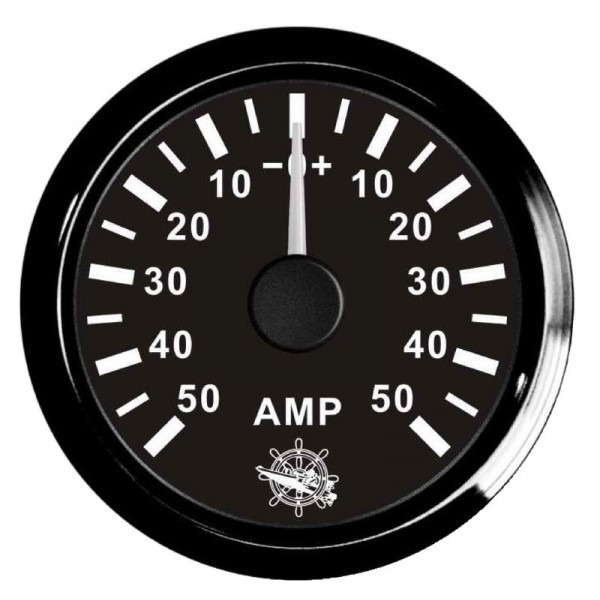 Amperometro con shunt 50 A nero/nero - N°1 - comptoirnautique.com
