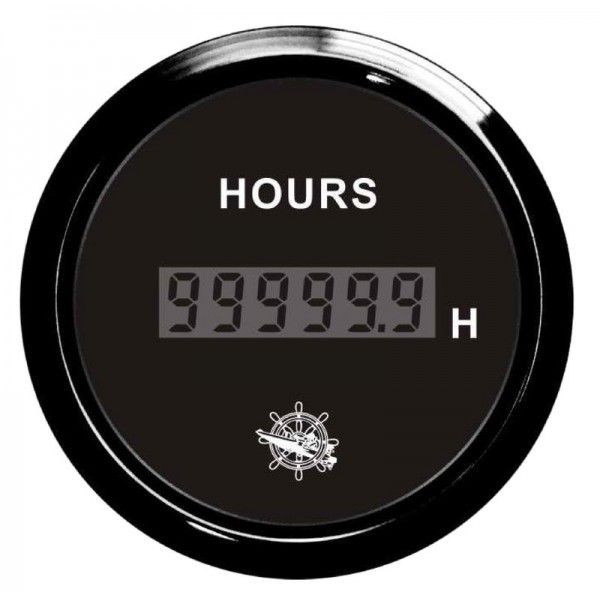 Black/black digital hour meter - N°1 - comptoirnautique.com