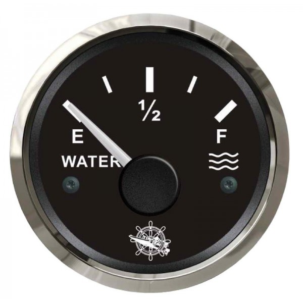 Jauge d'eau 240/33 ohm noir/polie  - N°1 - comptoirnautique.com